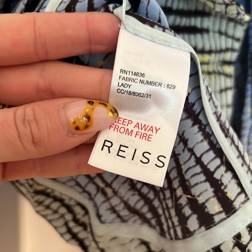 Reiss Silk Printed Blazer Jacket - Picture 5 of 13